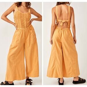 NWT Free People Size Xs Forever And Always Ruched One-Piece Jumpsuit Melo Pearl